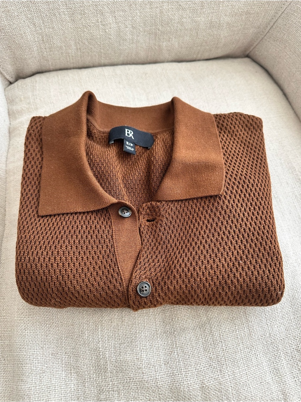 Banana Republic Brown Knit Polo
